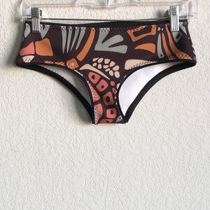 Seea Bikini Bottoms Brown Print Small